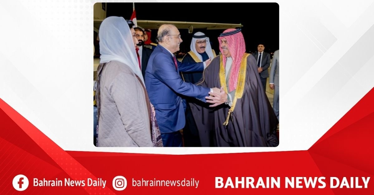 HE Pakistani President arrives in Bahrain image