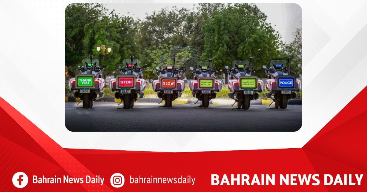Launch of initiative to equip motorcycles escorting official convoys with electronic plate system to enhance traffic safety
